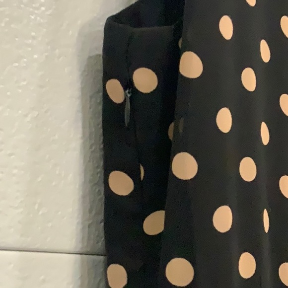 Sleeveless Silk Polka Dot Dress - Picture 4 of 6